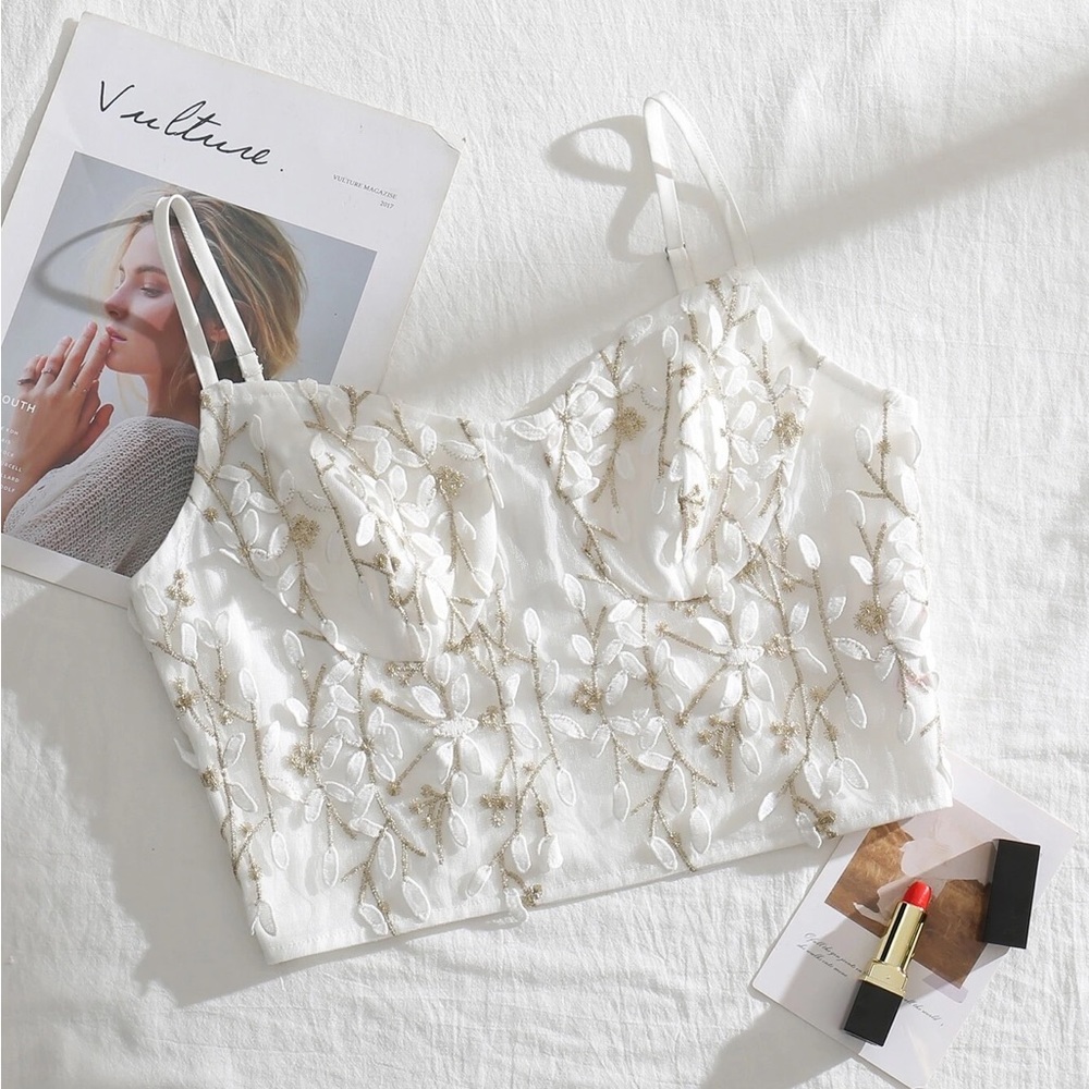 Zip up bra top plus crop